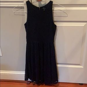 Navy lace sleeveless dress